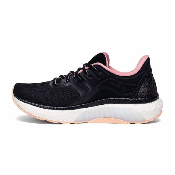 SAUCONY WOMEN'S HURRICANE 23 SNEAKER, BLACK/ROSE, 10 - Picture 3 of 6